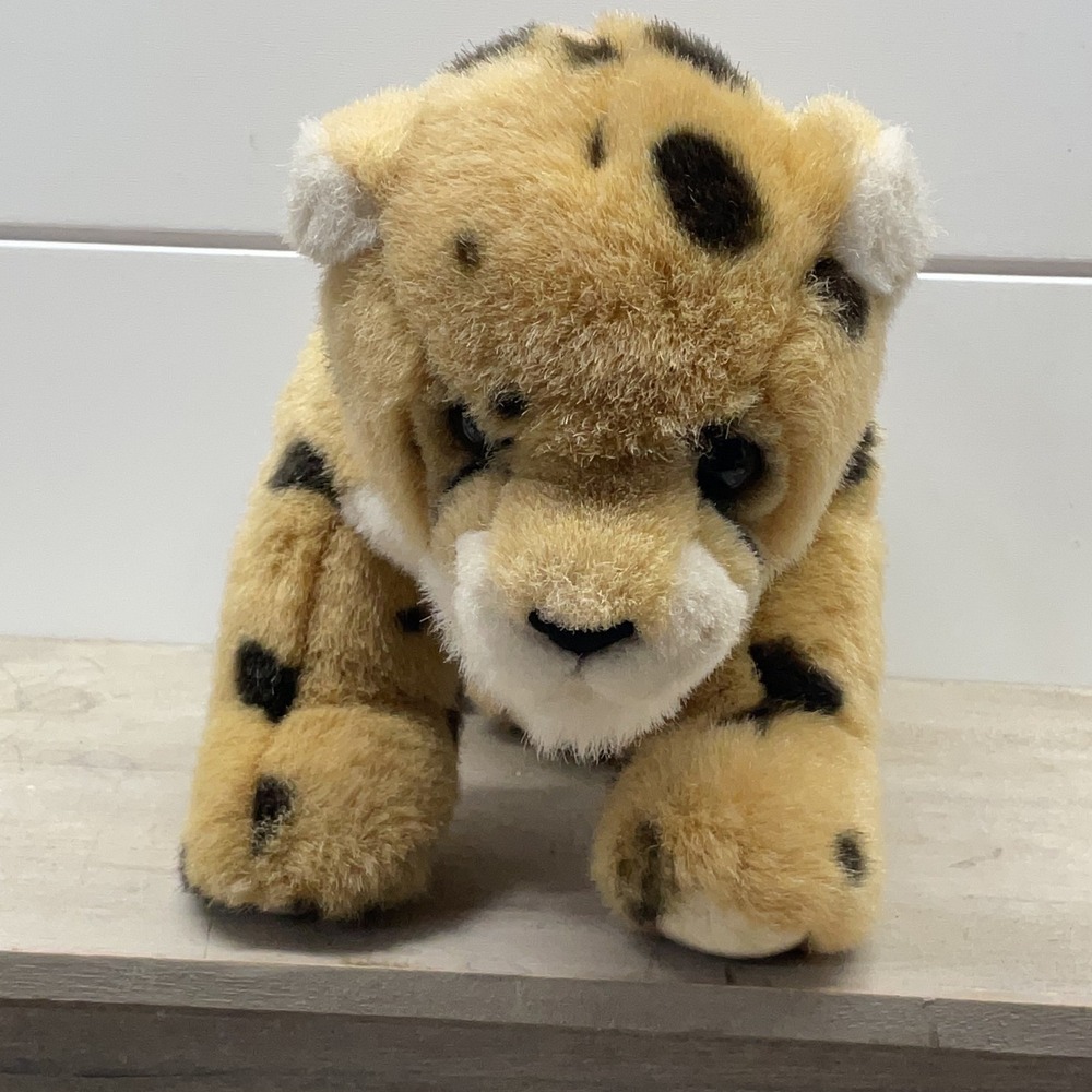 Aurora World Cheetah Cub Plush Standing Spotted Big Cat Stuffed Animal Tan Black
